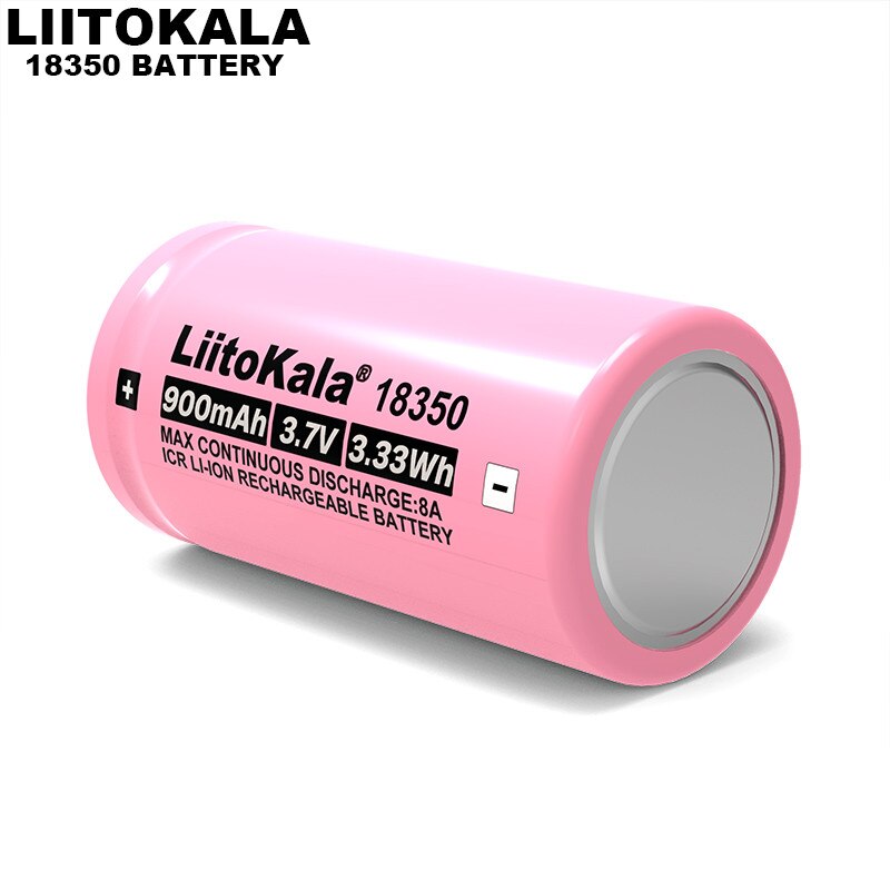 Liitokala ICR 18350 900mah 3.7V Li-Ion Battery-(2PCS) - Robotonbd